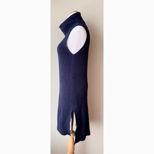 Navi blue turtleneck sweater dress